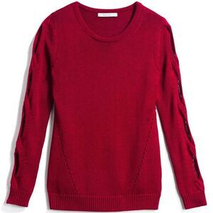 Harper Lane Shareen Cutout Detail Pullover – Stylish Oxblood Sweater